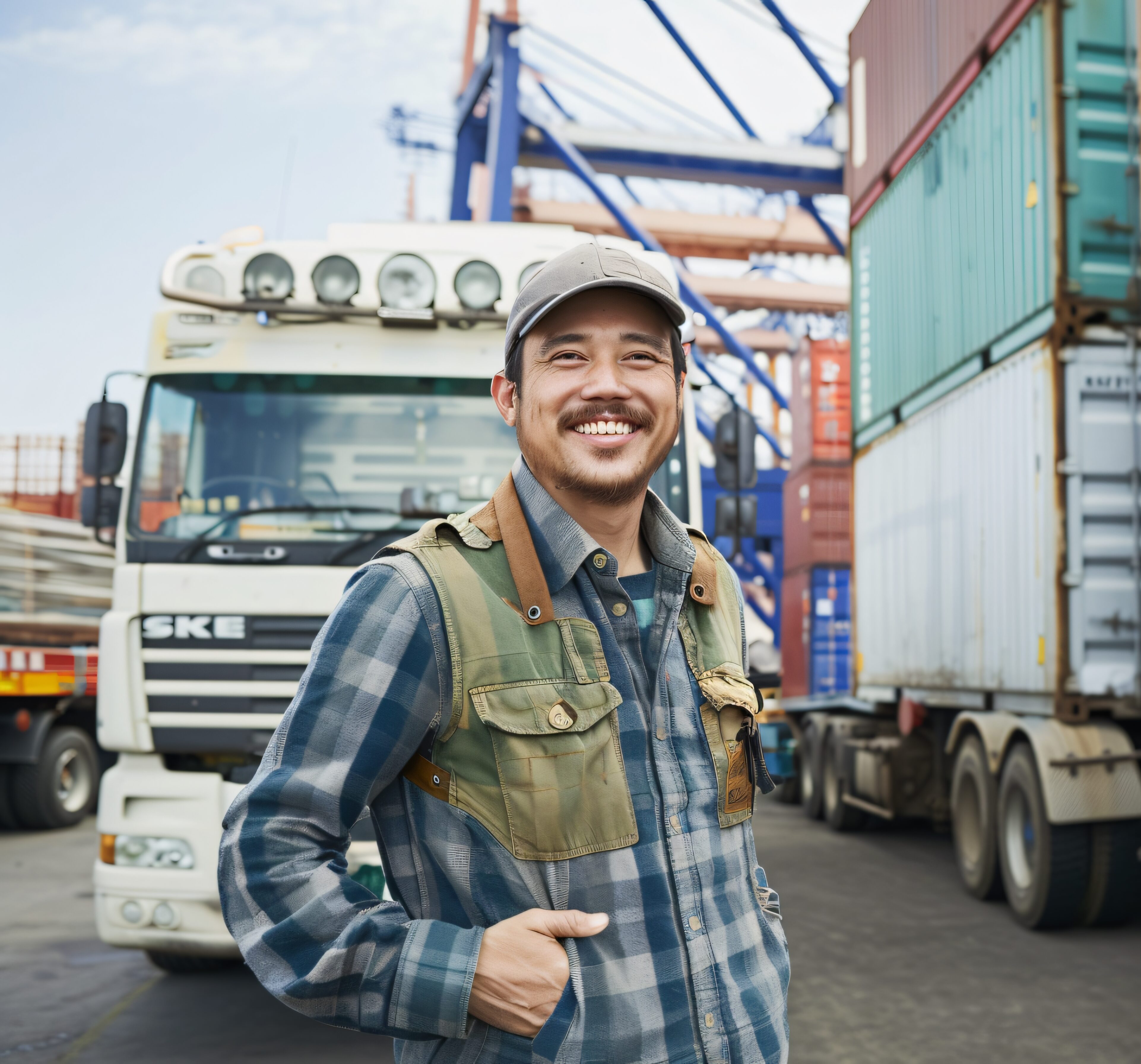 man-working-as-truck-driver-posing